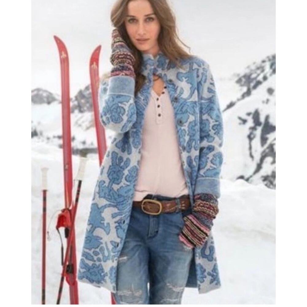 39. Sundance Catalog Cashmere Blend Sweater Folk Art Flokloric XS Cardigan